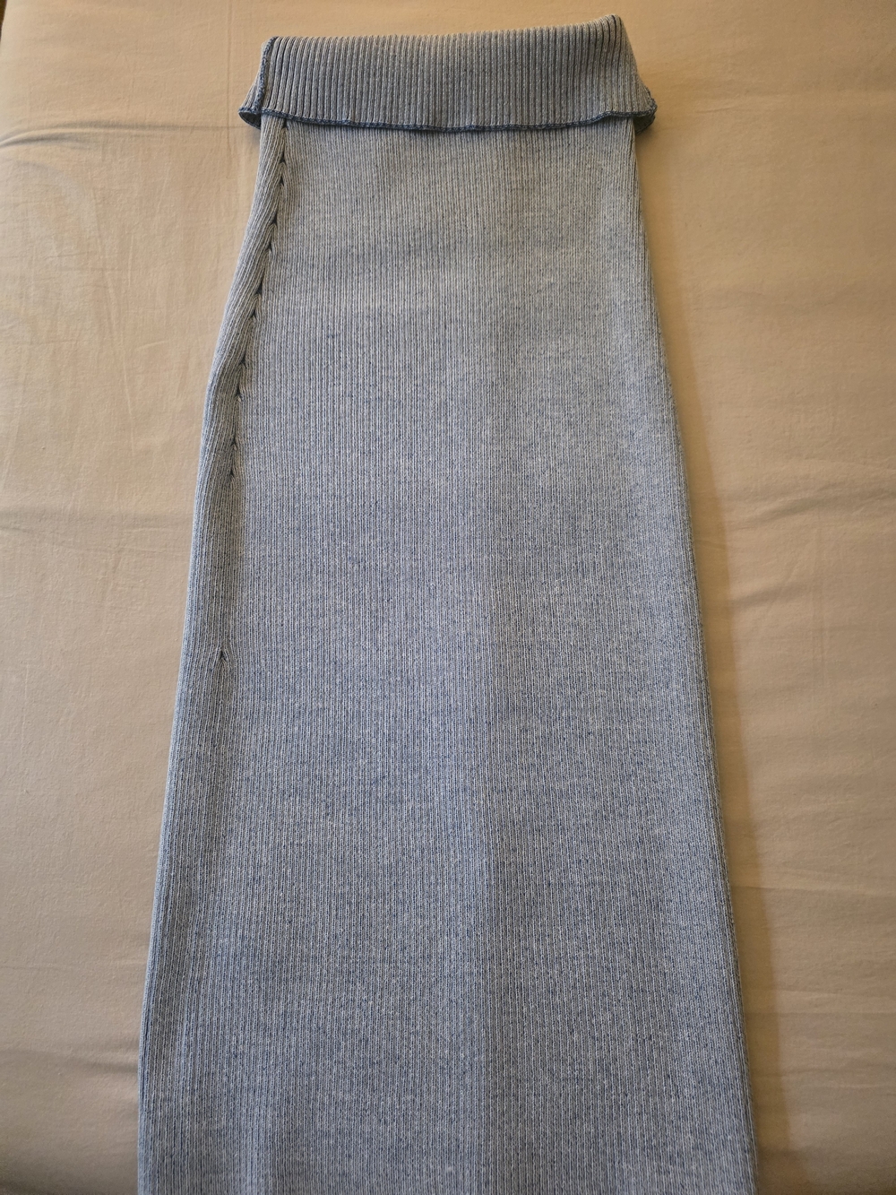 NWOT JLUXLABEL Light Blue Ribbed Knit Skirt & Body Suit - Picture 4 of 12